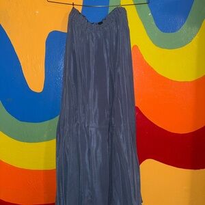 Women's Long Full Maxi Skirt in Slate Blue